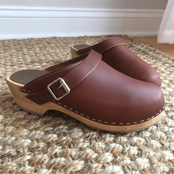 New: MIA Alma Leather and Wood Clog. Made in Sweden. Size 37 - Picture 7 of 16